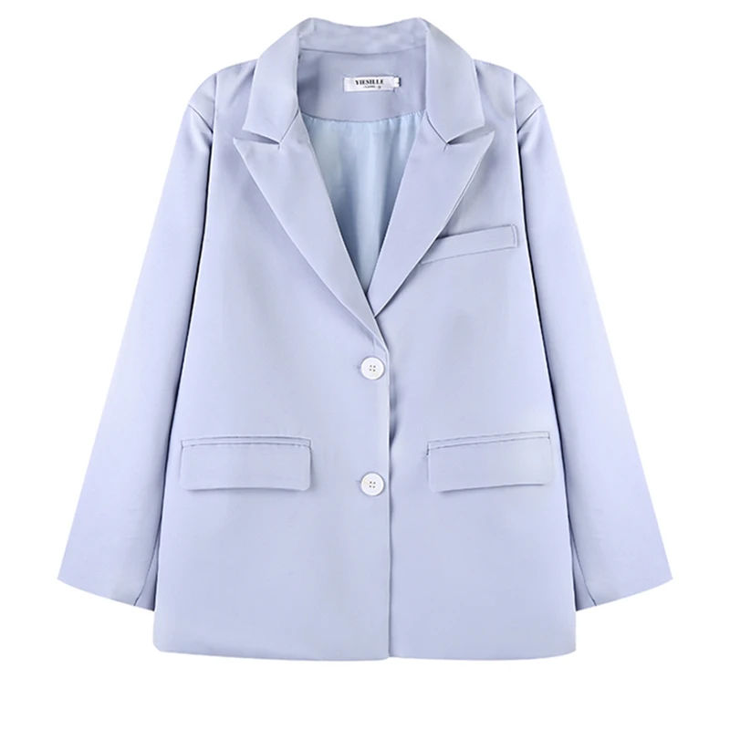 

Plus Size Women's Long Sleeve Ladies Women 2021 New Autumn Female Suit Jacket Button Work Jacket Coat Top Suit M81