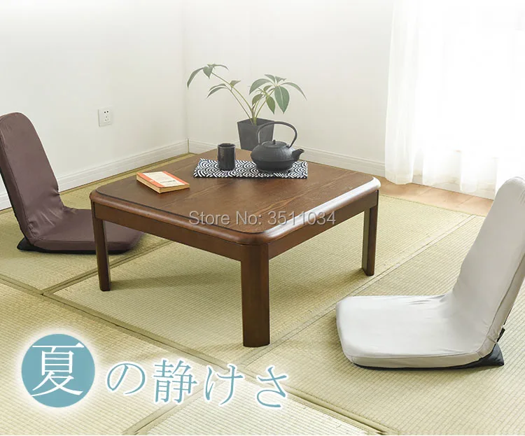 Новинка 2020 квадратный японский Настольный обогреватель Kotatsu низкий кофейный