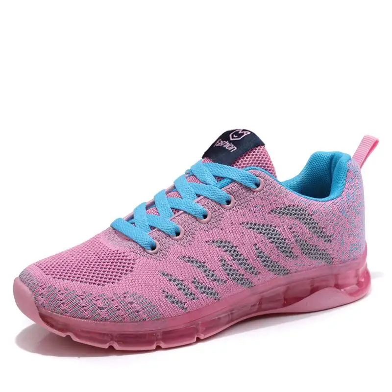

5 Colors Women Running Shoes Air Cushion Sneakers Breathable Mesh Lace up Ladies Trainers Basket Sport Shoes Casual Soft