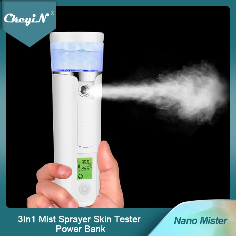 CkeyiN 3в1 Мини Nano Mister отпариватель для лица распылитель спа спрей кожи увлажняющий