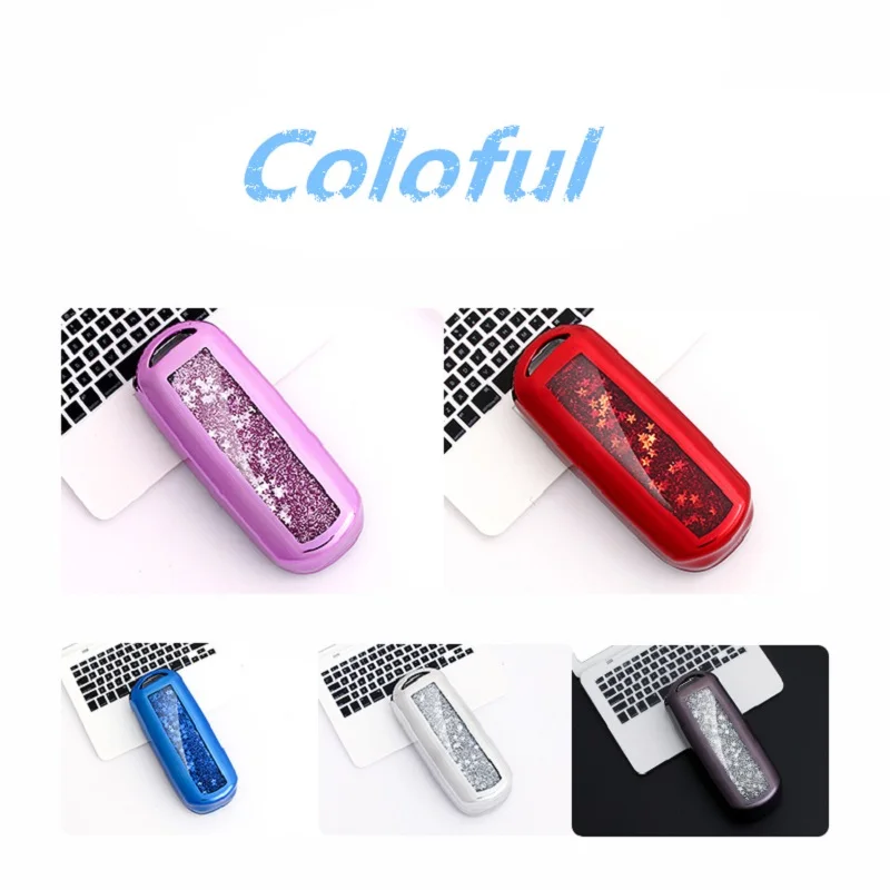 

For Mazda 2 3 5 6 8 CX3 CX4 CX5 CX7 CX9 M2 M3 M5 M6 GT Crystal chain Funny Quicksand Soft TPU Key Case Cover Shell