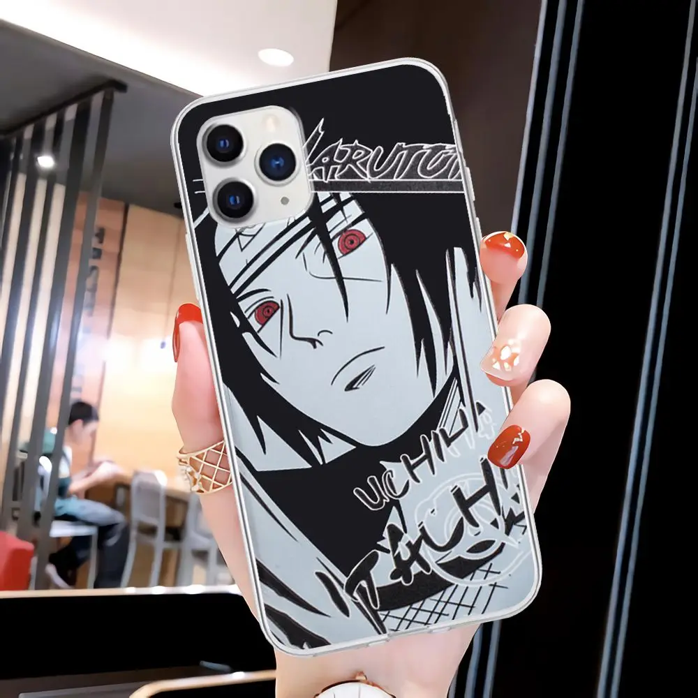 

Luxury Uchiha Itachi Transparent Mobile Phone Case For Iphone 12 11 Pro Xs Max 6s 7 8 Plus Xr Xs X 5s Se 2020 Clear Cover