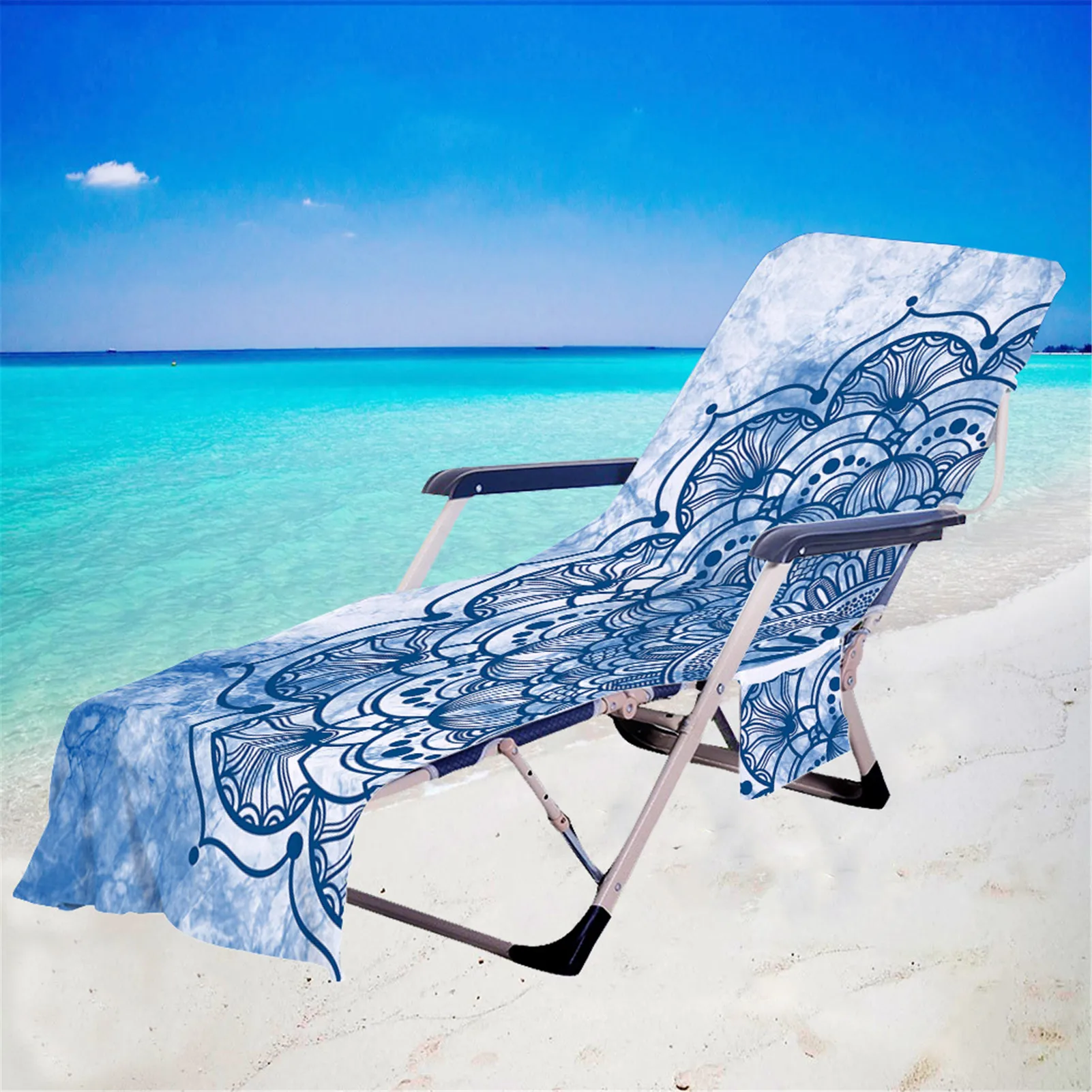 

Чехол для шезлонга, мягкое удобное пляжное полотенце для загара, для отдыха на открытом воздухе, бассейна, с карманом для загара, лето