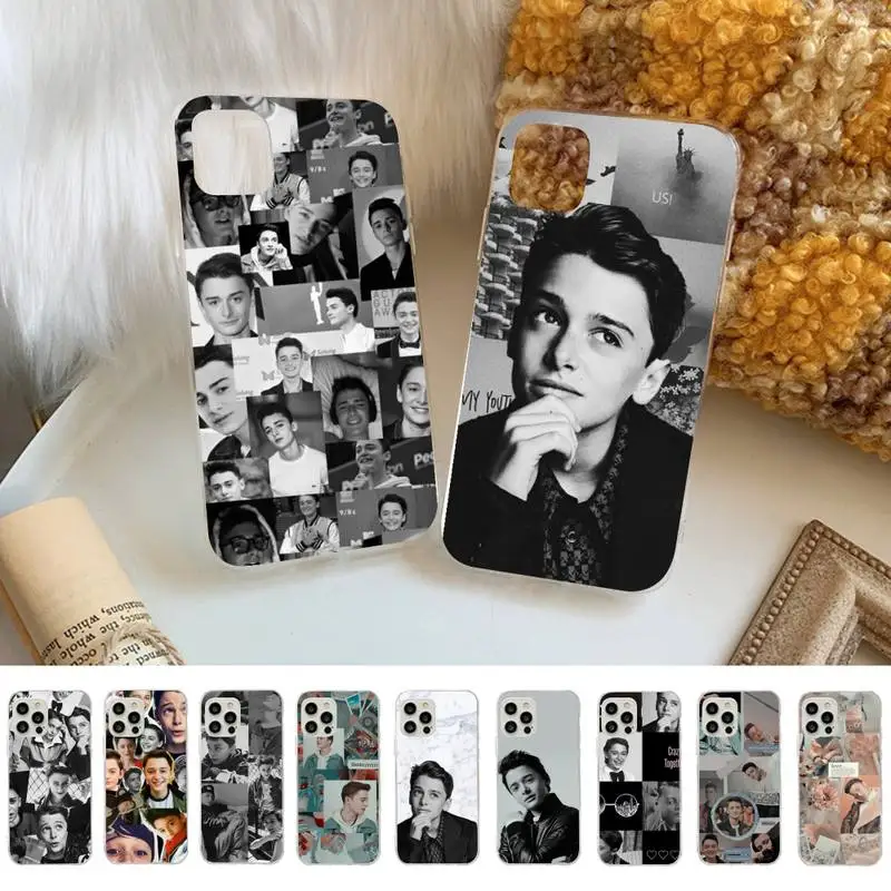 

Black and White Noah Schnapp Phone Case for iPhone 13 11 12 pro XS MAX 8 7 6 6S Plus X 5S SE 2020 XR case