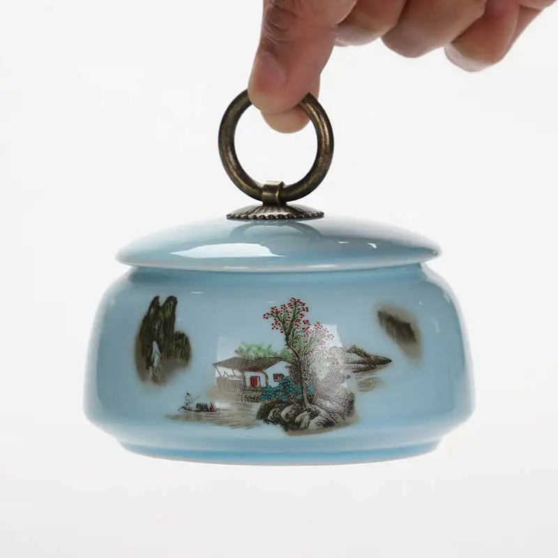 Керамическая банка для чая домашний декор банки маленького размера офиса чайной