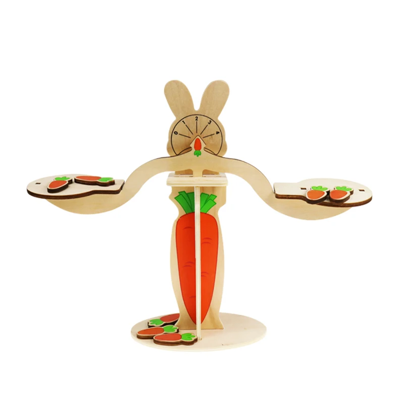 Детские математические игрушки с мультяшным Кроликом весы для балансировки