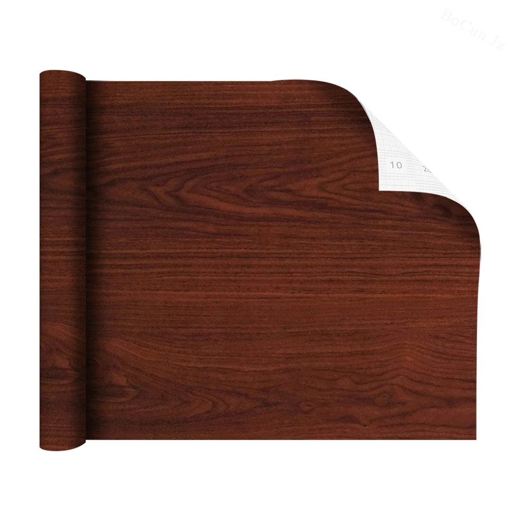 Самоклеящиеся обои BoCun из красного и коричневого дерева декоративные с текстурой