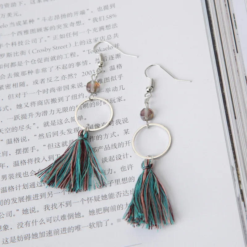 Взрывные модели богемный Панк Ретро Простой многоцветный бахромой Фиолетовый