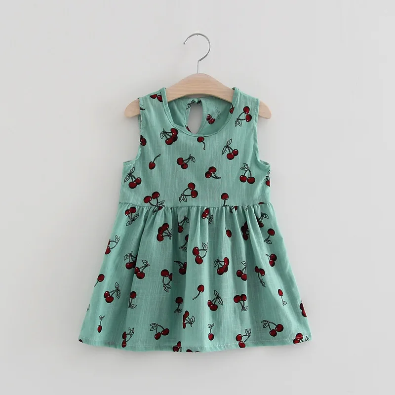 

ZWF931 Toddler Girl Dress Boutique Cotton Kids Dresses for Girls Puff Sleeve Design Girls Birthday Party Dress