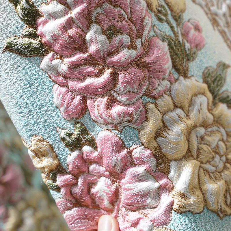 Европейские Романтические Роскошные рельефные занавески для виллы