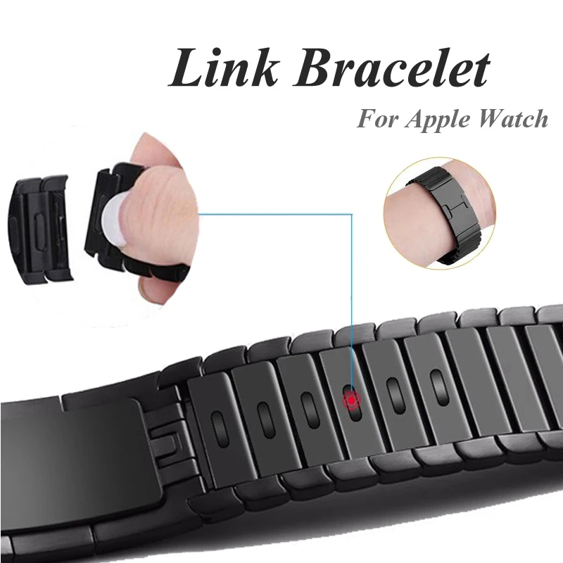 

Ремешок для Apple Watch Band 5, 4, correa iwatch 44 мм, 40 мм, 42 мм, 38 мм, 3, браслет из нержавеющей стали 316L, аксессуары для часов