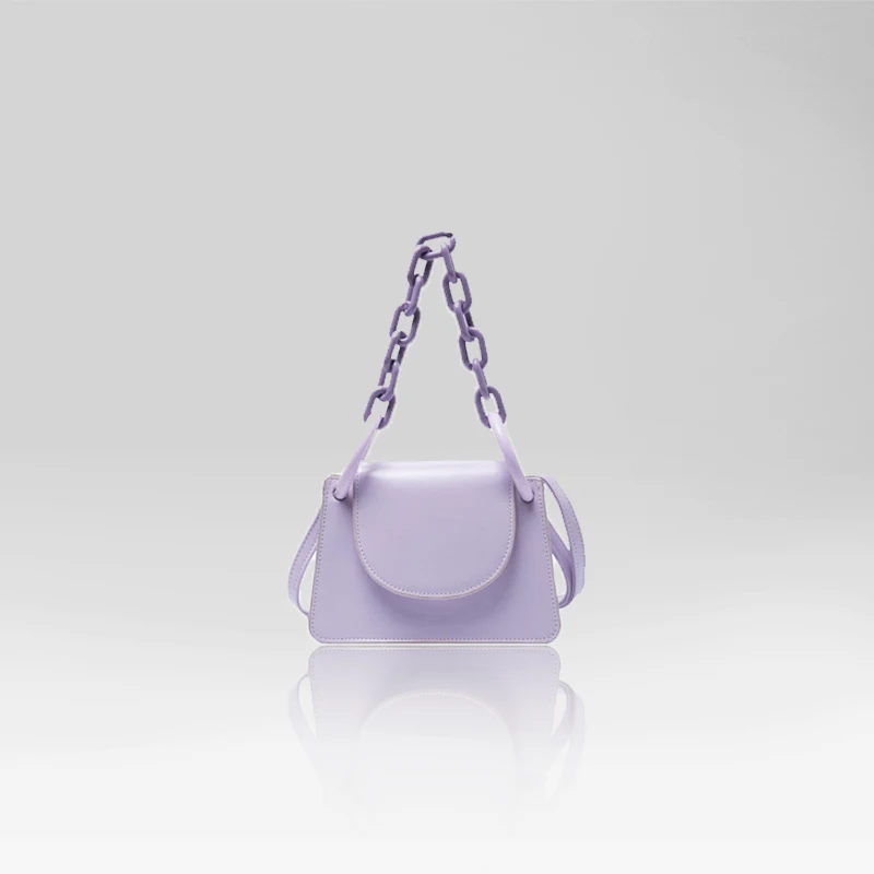 

Женская сумка, новинка 2021, трендовая модная сумка-мессенджер, однотонная простая женская сумка на цепочке, портативные сумки на плечо