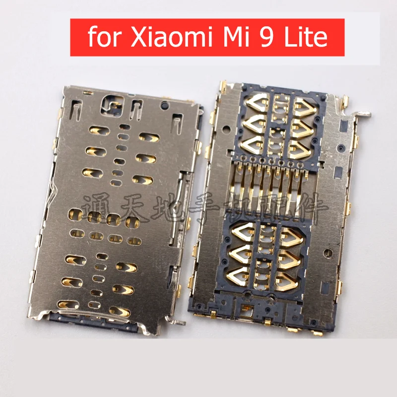 Для Xiaomi Mi 9 Lite SIM Card Reader слот лотка держатель Разъем для замены запасных частей -