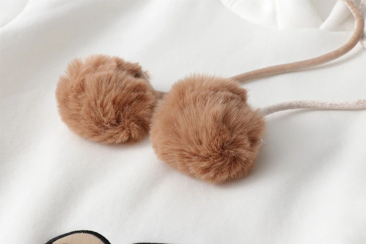 Merry Pretty женские толстовки с капюшоном Harajuku мультфильм Медведь Вышивка толстовки толстый свитшот с ушками на капюшоне спортивный костюм