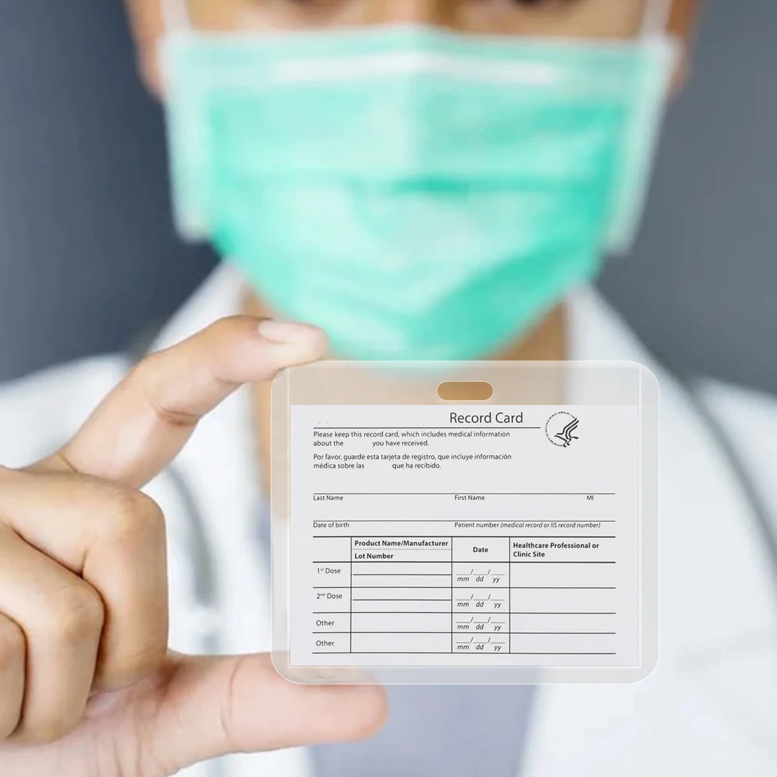

Защитная карта для вакцинации Cdc, защитная карта для здоровья, чехол, водонепроницаемый чехол из ПВХ мягкий чехол для карт, 4x3 дюйма, тип ...