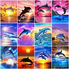 EverShine Алмазная вышивка картина заката Стразы DIY алмазная живопись пейзаж Ручная работа Дельфин Стразы настенное искусство