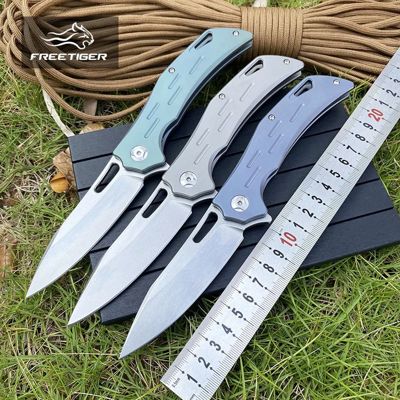 

Складной нож FREETIGER FT707 с рукояткой из титанового сплава, уличные ножи для кемпинга, самообороны, рыбалки, охоты, выживания