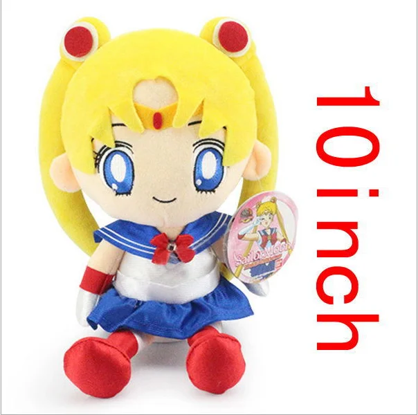 

10inch Japanese Anime Sailor Moon Cosplay Plush Toy Soft Stuffed Animal Doll Tsukino Usagi Gift