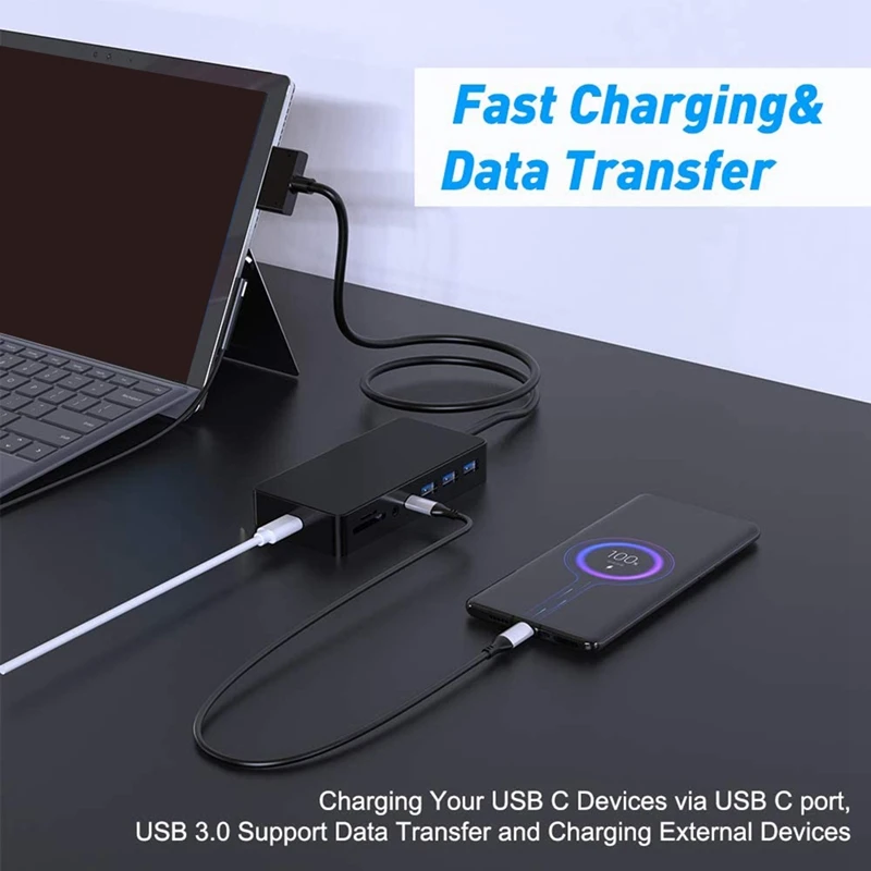 

Surface Pro 4/5/6, Gigabit Ethernet, 4K HDMI DP, VGA, 3 USB s