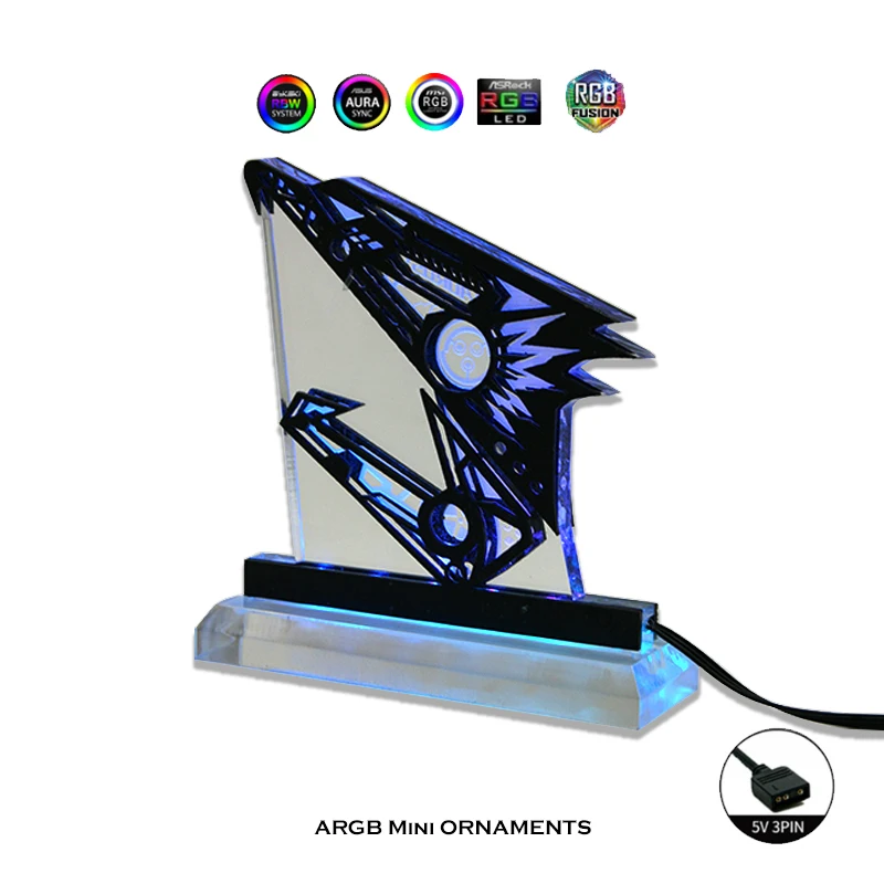 Персонализированные фигурки украшения DIY компьютерный чехол ROG MSI AORUS бренд тема