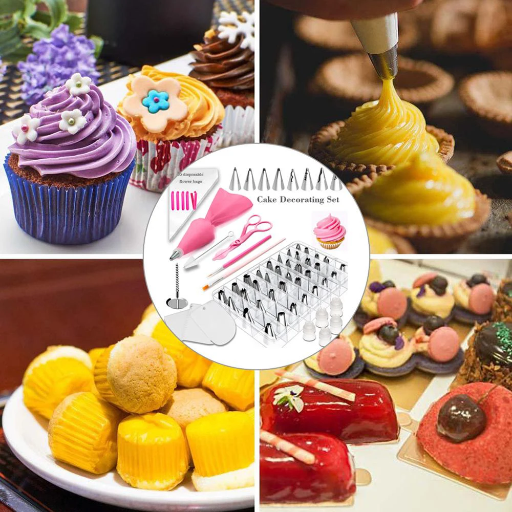 Набор инструментов для украшения тортов 83 шт./лот|Наборы кондитерских насадок| |