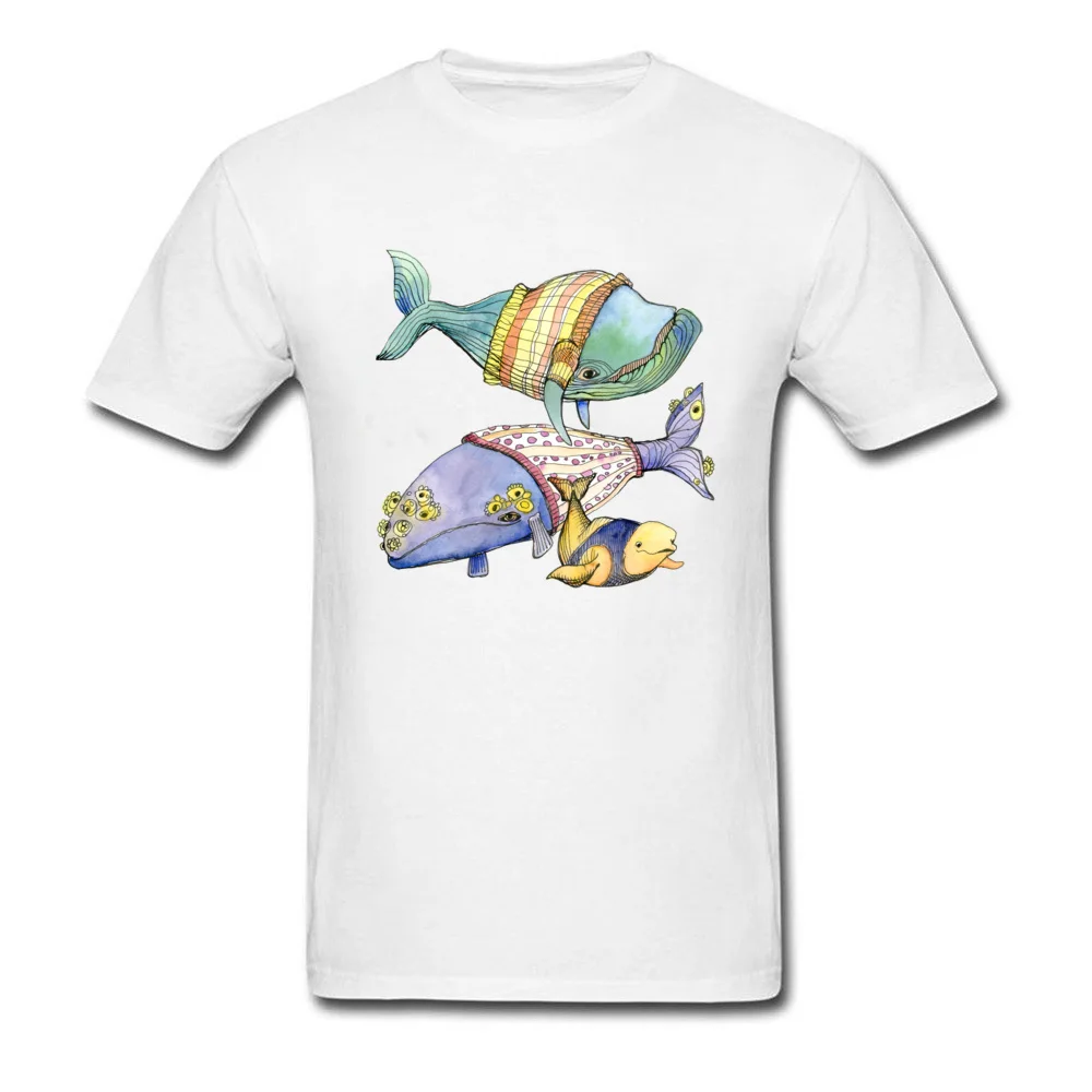 

Lovely Cartoon Tees Whales In Sweaters T Shirt High Quality T-shirt Men Tshirt Black Color Clothes Family Gift Tops Clothing