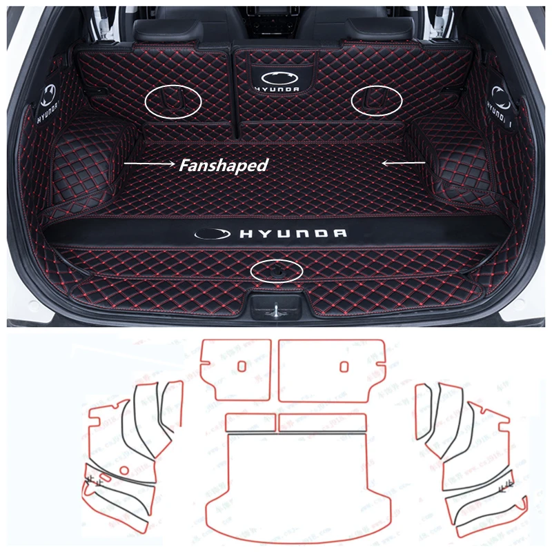 Cargo Liner Boot Carpets For Hyundai ix35 2019-2021 Fission Rear Trunk Mats Durable Waterproof Leather Full Surrounded Floor Mat |