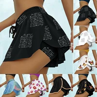 2021 fashion printed shorts skirts women summer outdoor shorts casual drawstring culottes design sports shorts %d1%88%d0%be%d1%80%d1%82%d1%8b plus size