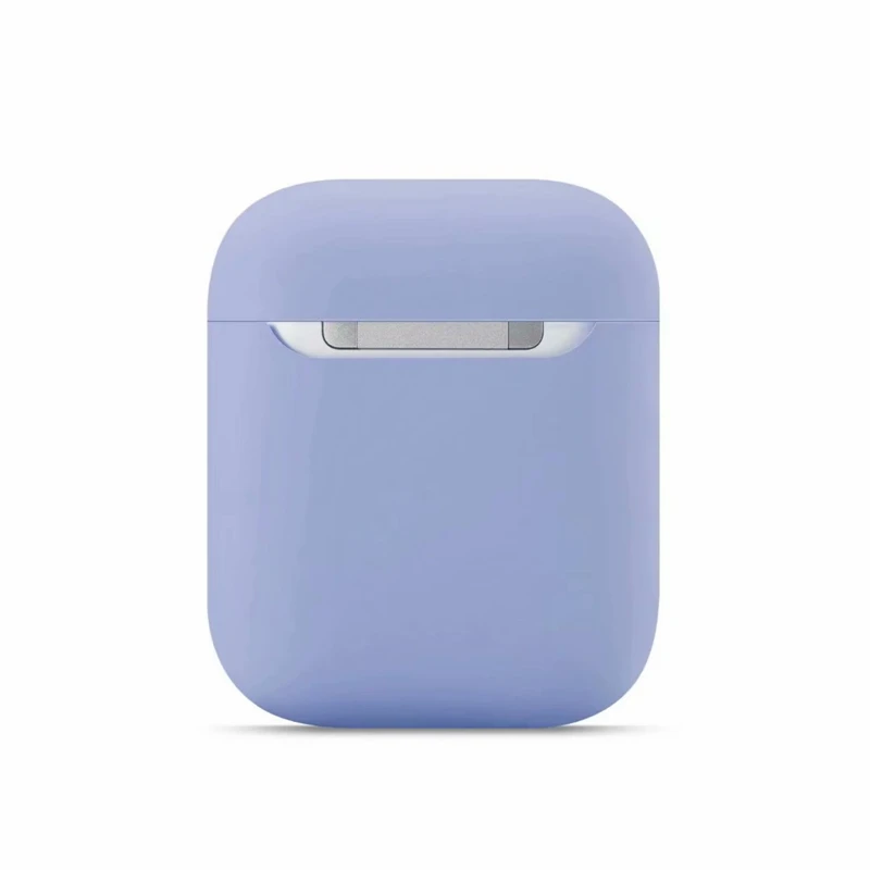 Ультратонкий ноутбук Цвет Мягкая силиконовая гарнитура чехол для AirPods 1/2 зарядка наушников с откидной крышкой - Цвет: 1