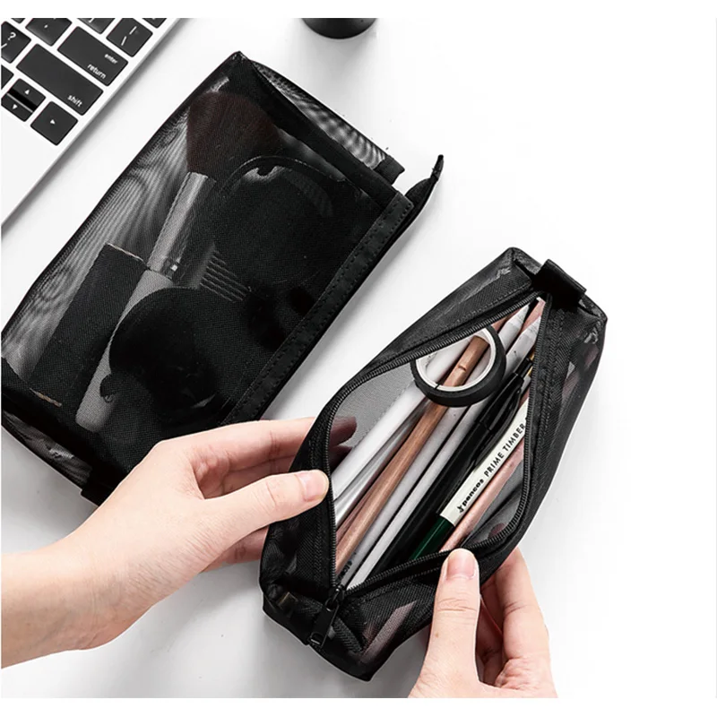 Креативная Сетчатая Сумка Ming для карандашей Студенческая сумка с большой