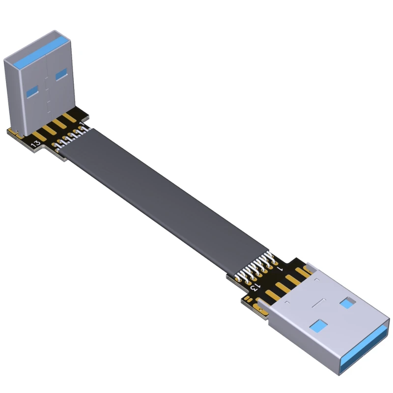 USB кабель удлинитель тип А штекер 3 0 2 лента плоский кабеля настраиваемый вверх