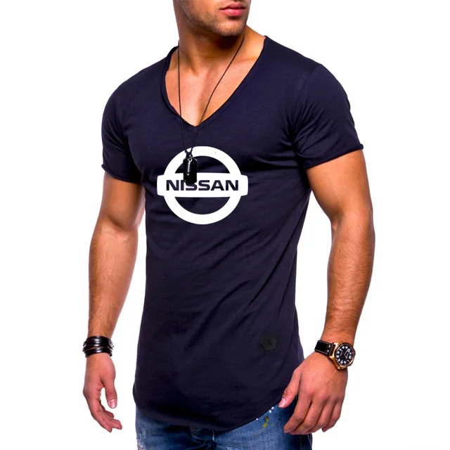 Летняя мужская футболка для Mitsubishi с логотипом автомобиля Мужская однотонная