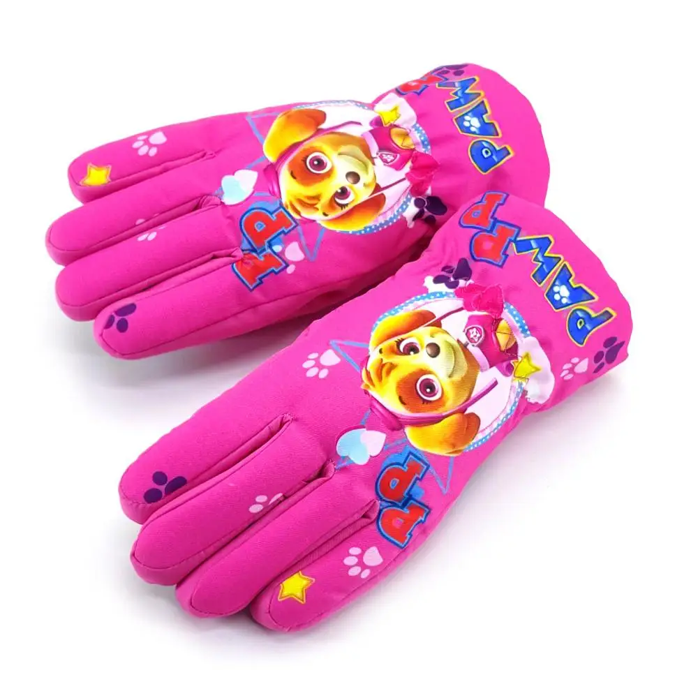 Перчатки Лыжные Детские Зимние непромокаемые ветрозащитные Мультяшные перчатки