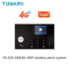 Система охранной сигнализации Tuya, 433 МГц, 3G, 4G, Wi-Fi, с пассивным инфракрасным датчиком движения, сирена, Поддержка Android, iOS