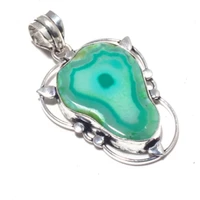 genuine solar agate pendant silver overlay over copper jewelry hand made women jewelry gift p8707