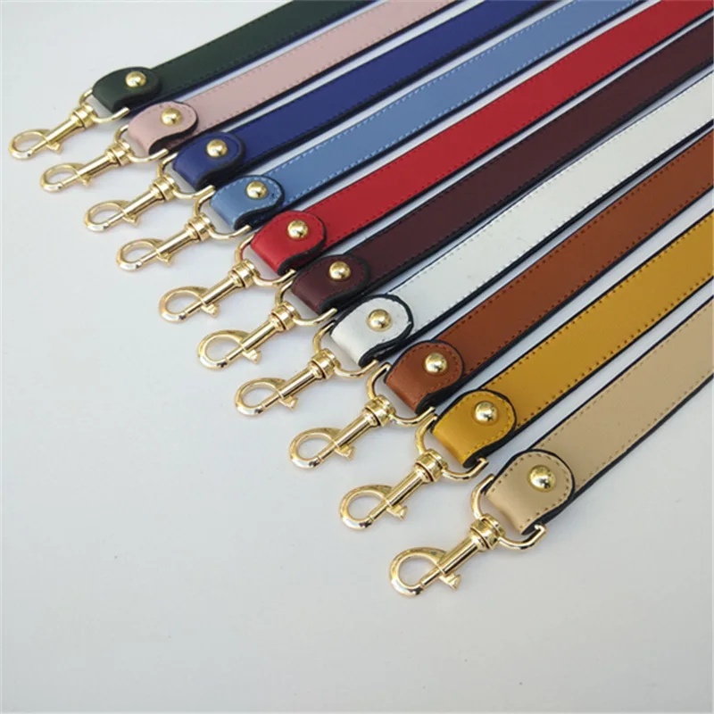 

PU Leather Multicolor Bag Accessories solid color Bag Strap Fashion Simple elegant bag handles Metal Buckle Artificial