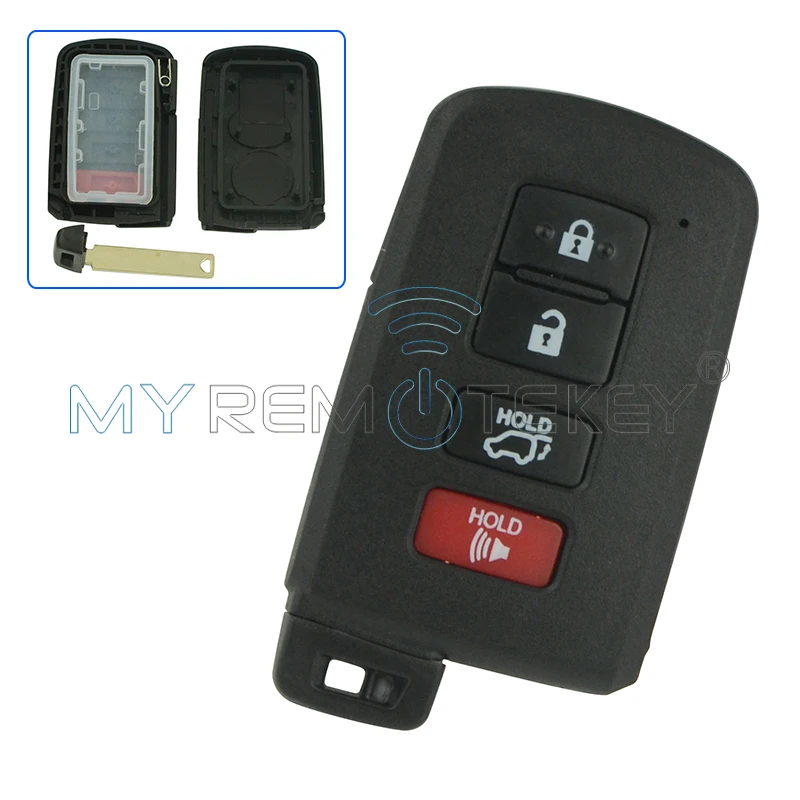 

Smart key case cover shell 4 button high quality for Toyota RAV4 2015 Remtekey