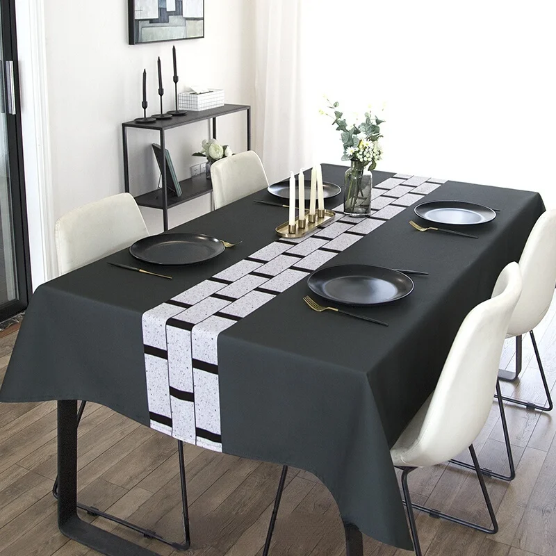 

decoração cozinha mesa posta Toalha de mesa moderna minimalista do agregado familiar sala de estar mesa decoração tecido