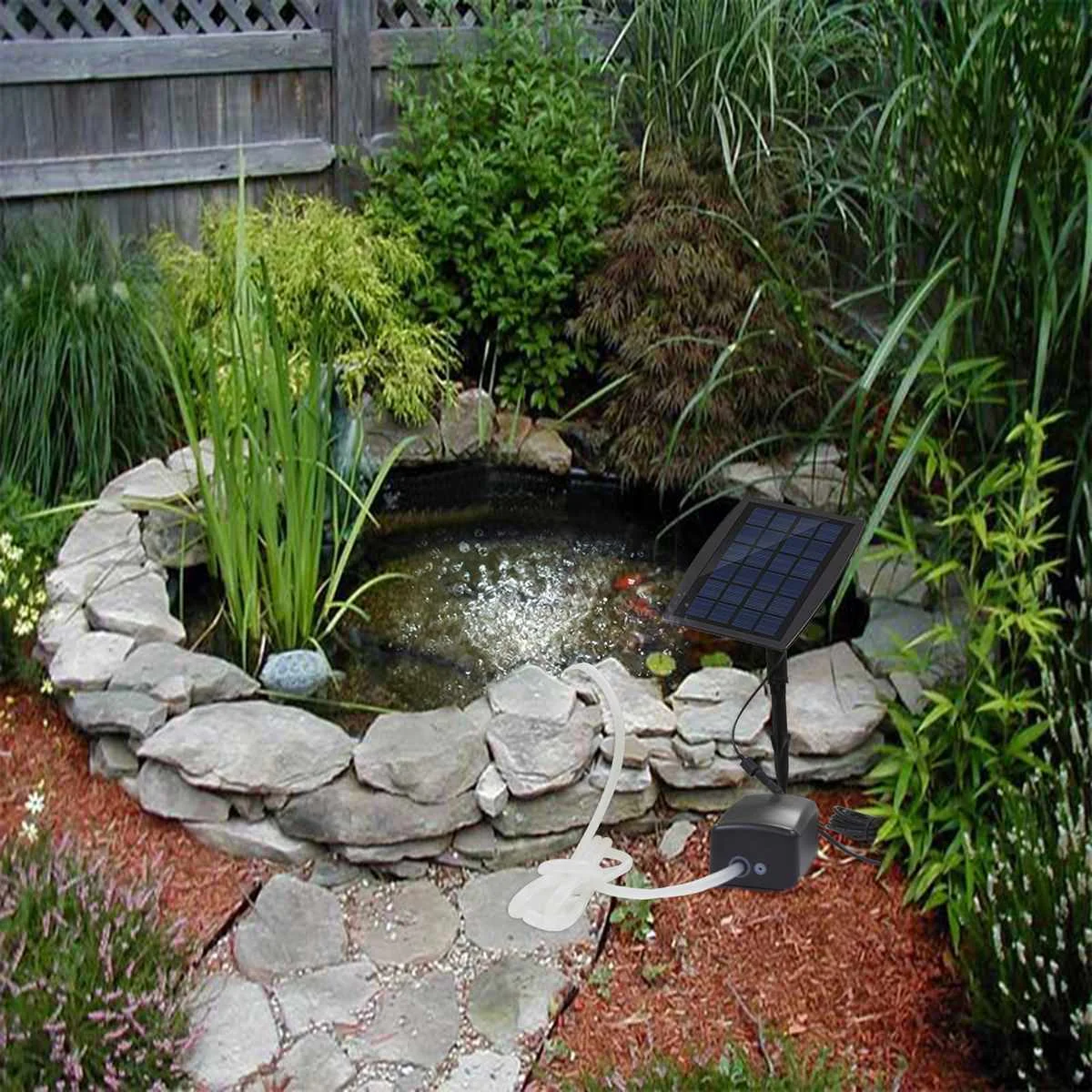 

Solar Powered Oxygenator Oxygen Aerator Fish Tank Pond Pool Aquarium Air Pump Garden Fountain Water Pump