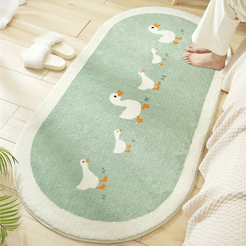new cartoon animal soft long carpet bedroom bedside non slip tatami floor mat cashmere home living room area rugs free global shipping