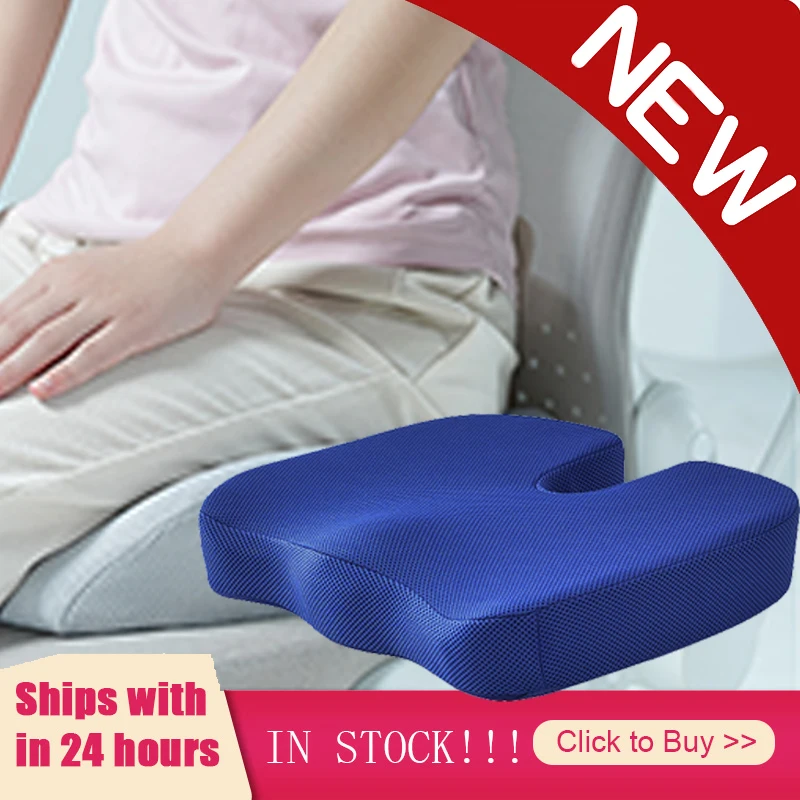 

U-Shape Seat Memory Memory Cushion Foam U Coccyx Travel Seat Massage Car Office Chair Protect Healthy Sitting Breathable Pillow