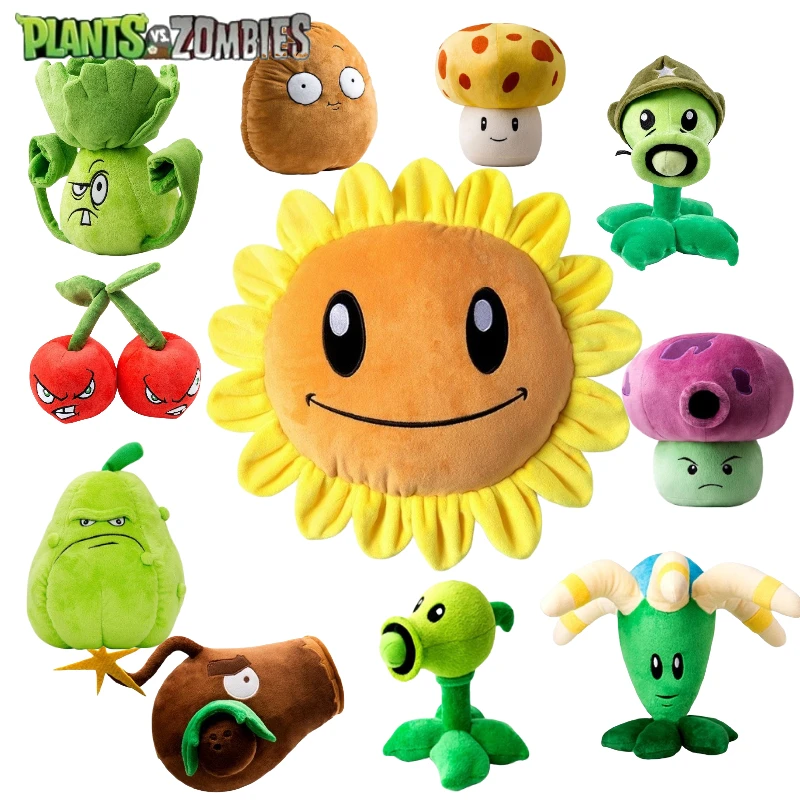Muñecos de peluche de plantas vs Zombies2 para niños, muñecos de peluche de 15-40cm, de girasol, de pared, Peashooter, figura de Squash, regalo para niños, 1 unidad