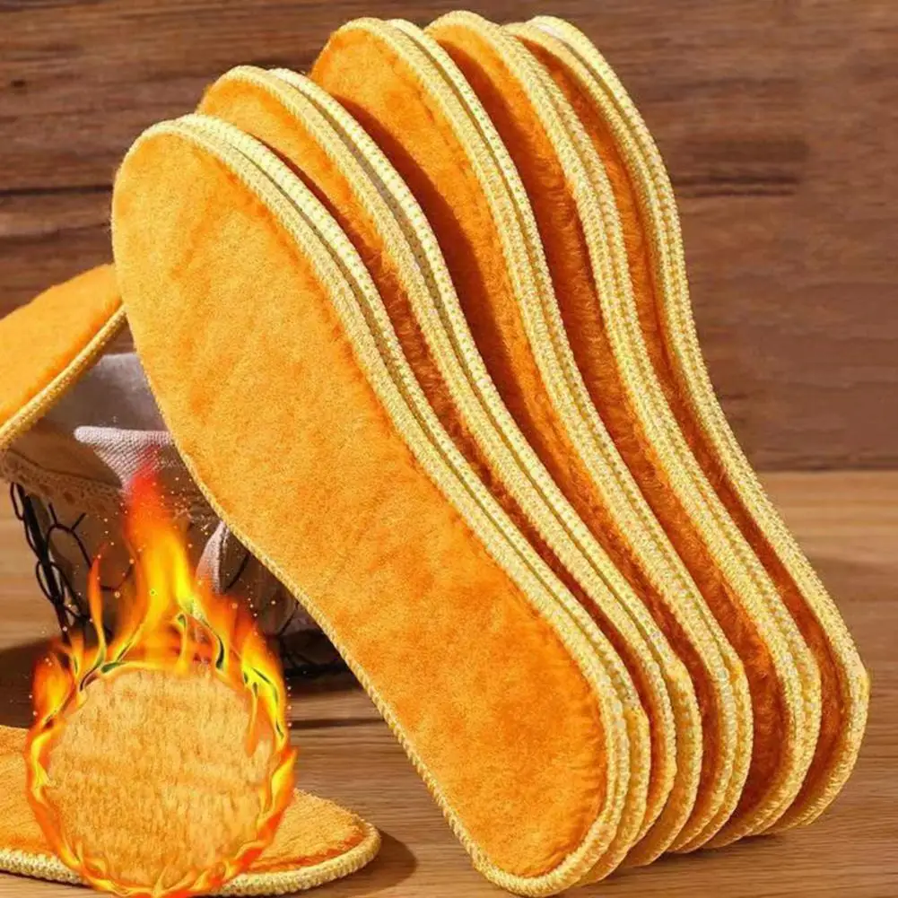 

Winter Height Insoles Thermal Ortopedic Deodorize Faux Wool Soft Sweat-absorbing Unisex Warm Shoe Pad Insoles for Women Men