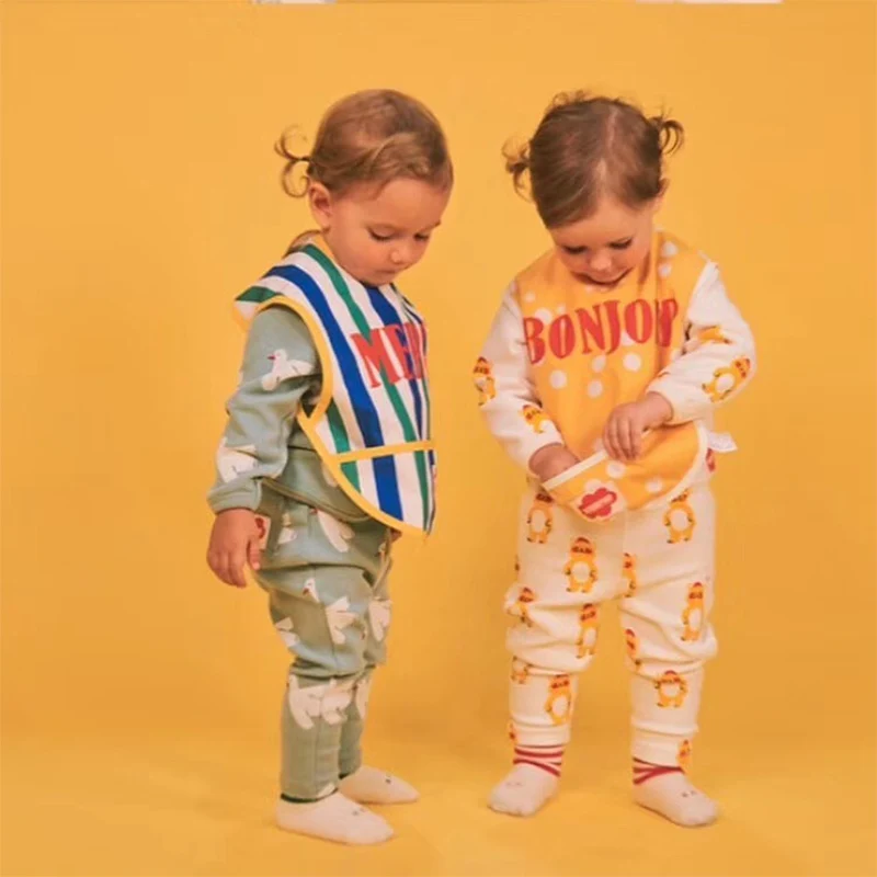 Корейские Детские пижамные комплекты Bebe De Pi* комплекты зимней одежды для сна с милым медведем для малышей комплекты одежды наивысшего качества для малышей брендовая одежда