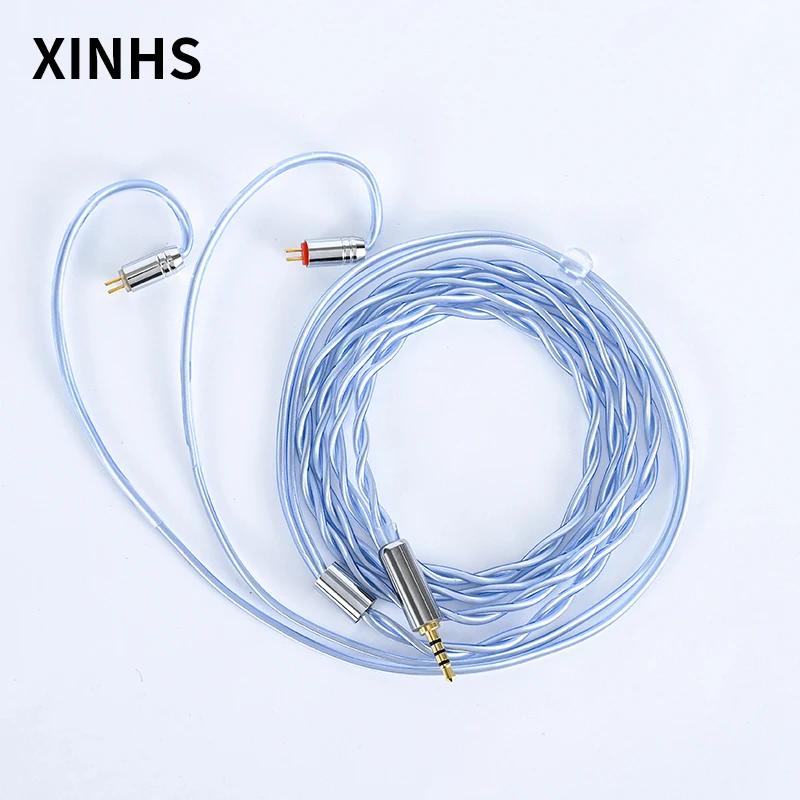 Cabo de Substituição para Fones de Ouvido Torcido de Cobre Banhado a Prata Tfz com 2 Mmcx Qdc Fios Fio – 0.78mm 2pin