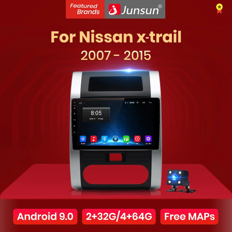 Junsun 2 г+ 32 г Android 9,0 для Nissan X-Trail 2 T31 T32 XTrail 2 2007- автомобильный Радио Мультимедиа Видео плеер gps RDS 2 din dvd