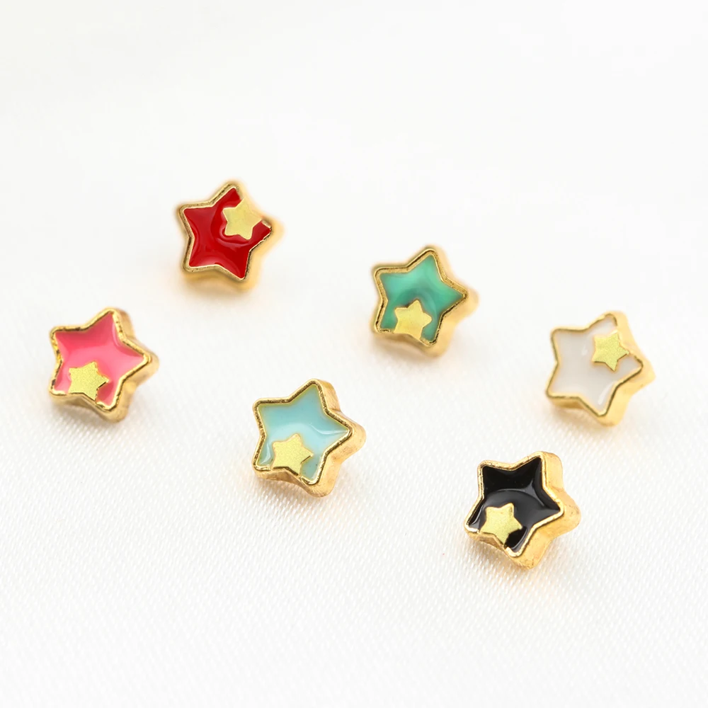 

20pcs 5mm Tiny Star Shape Mini Metal Buckles Mini Buttons Clothing Sewing Accessories Buckle Doll Bags Dolls Accessories