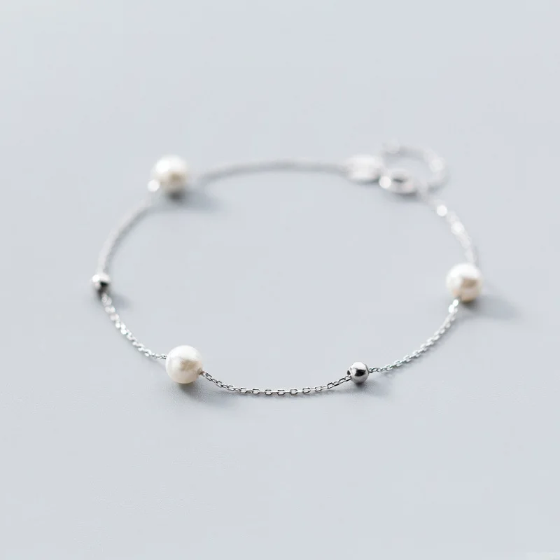 Женский браслет с искусственным жемчугом Trusta Подарочный из 100% стерлингового