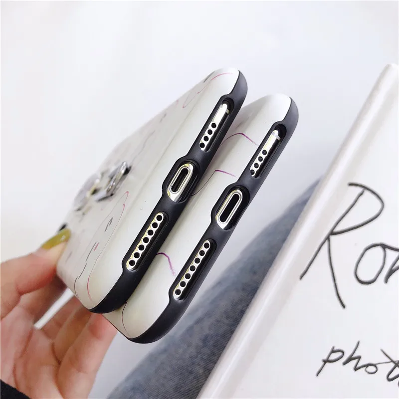 Чехол для телефона для iphone 11 pro XS Max XR X 6S 7 8 Plus, УФ-обесцвечивающая подставка, автомобильный держатель с магнитным кольцом-петлей, чехол для телефона для iphone 11