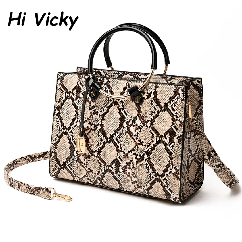 Новинка 2019 женские сумки через плечо из змеиной кожи дизайнерская сумка